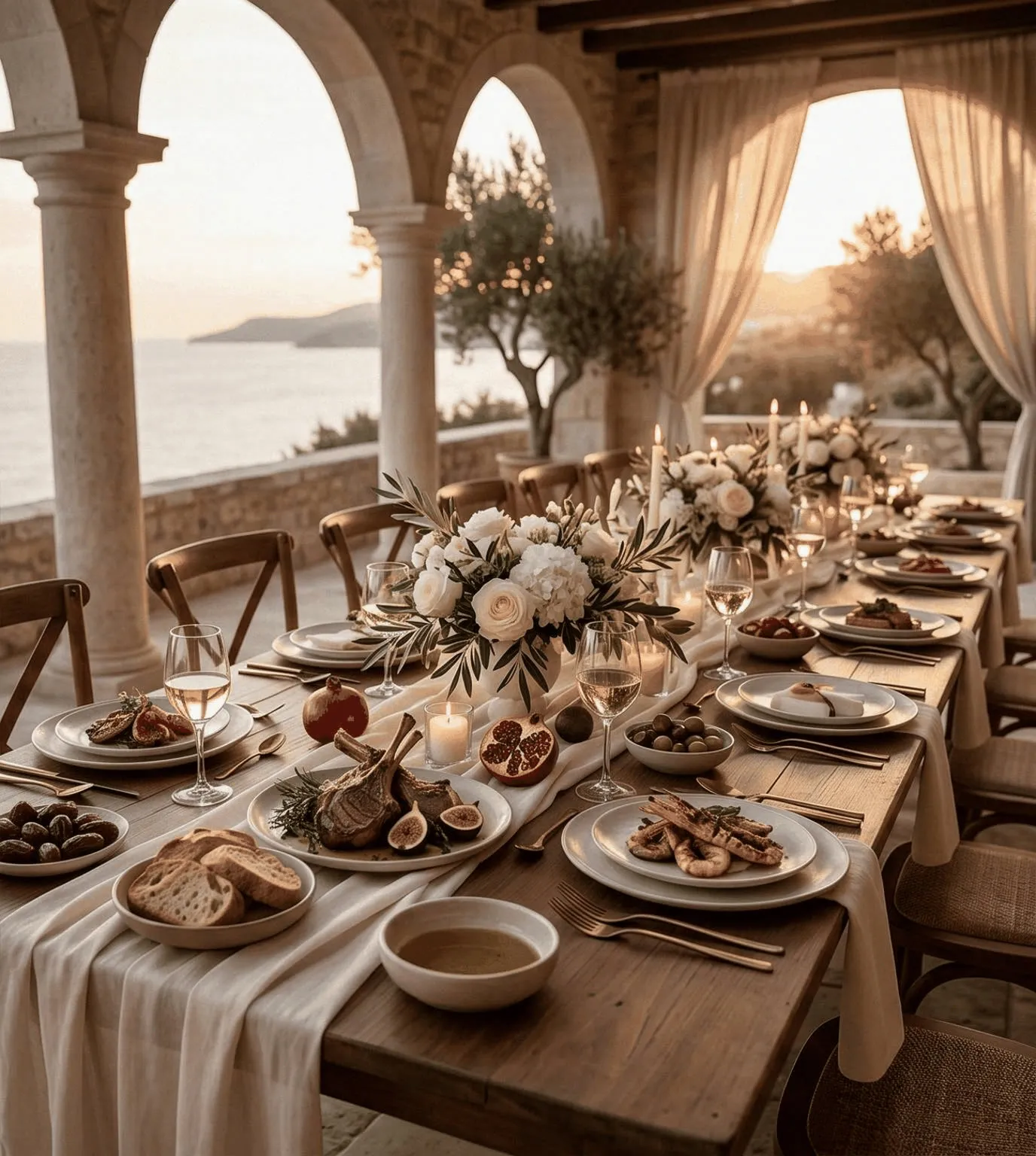 Elegant catering spread